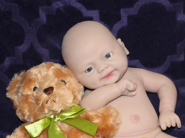 Full Silicone Doll Squishy Body Reborn Platinum Silicone Dolls Realistic Newborn Real Lifelike Weighted Babies Bathtub Baby 14 inches 3.2 pounds